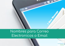 Nombres para correo electronico o email